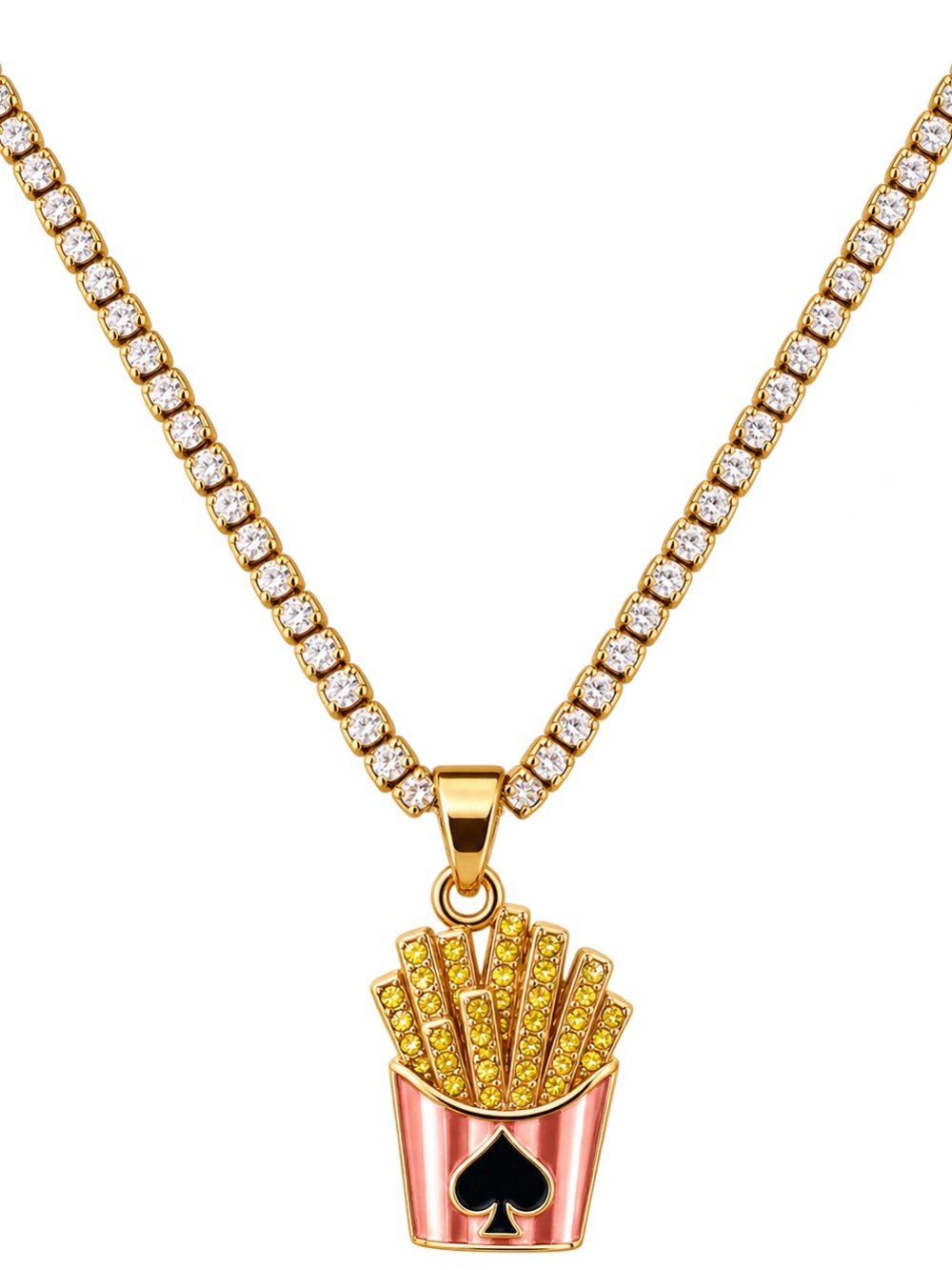 kate spade new york for Target French fry charm tennis necklace NWT - Picture 2 of 2